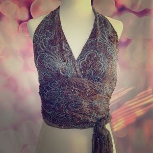 Band new Carmen Marc Valvo halter top